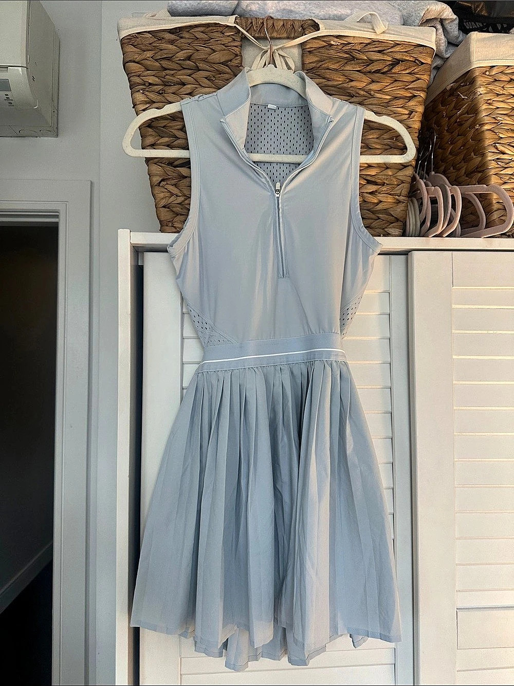 Wilson Sportif Tennis Dress Athletic Mini Dress in Blue